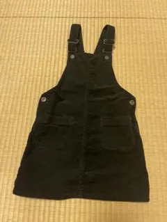 黒のコーデュロイジャンバースカート 120cm