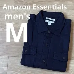 フランネルシャツ メンズ 長袖 メンズ ネイビー 紺