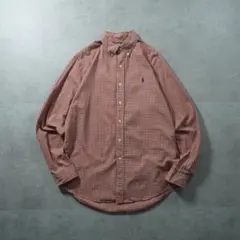 Ralph Lauren マイクロギンガムチェック コットンシャツ M 古着