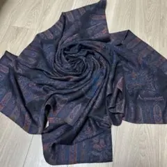 Aquascutum ペイズリー柄 ウール100% ストール　アクアスキュータム