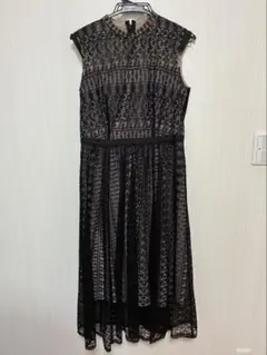 黒色 レース パーティードレス　Aimer Acret