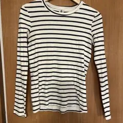 PETIT BATEAU ボーダー長袖カットソー M18ans
