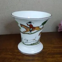 美品 クラウンスタッフォードシャー ハンティングシーン　ジャムポット 大 美品 クラウンスタッフォードシャー ハンティングシーン ジャム