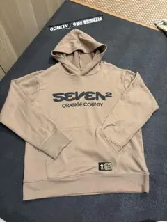 160 SEVEN2 ベージュ フード付きパーカー