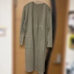 オリーブグリーン ロングカーディガン