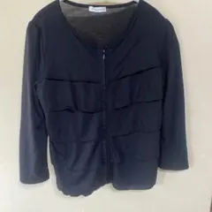 a.v.v standard 黒 カーディガン 長袖 フロントジッパー