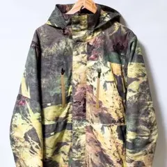 BURTON バートン 総柄カモ スノーボードジャケット フード付き 2722