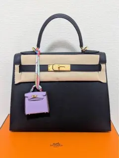 未使用！KELLY28黒☆付属品あり！本物のエプソン革。職人正規店品