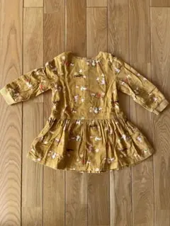 花柄コーデュロイワンピース 86cm