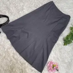 極美品　Chloe クロエ　ミモレ丈スカート　少しフレア　グレー　42 XL