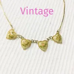 (匿名発送)かわいい　ハートに薔薇柄のチョーカーネックレスのサムネイル