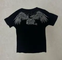 00s punk お兄系 ギャル男 skull black Tシャツ