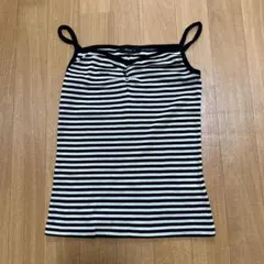 コムサイズム★ラメ入りボーダー柄キャミソール　Ｍ　美品のサムネイル