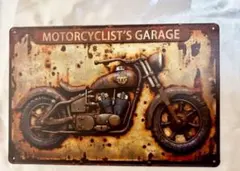 ブリキ看板 バイク ガレージ アメリカン 雑貨 インテリア 壁装飾 DIY