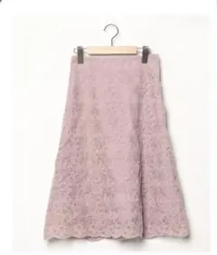 花柄レース ひざ丈スカート ピンク Mサイズ ウィルセレクションのサムネイル