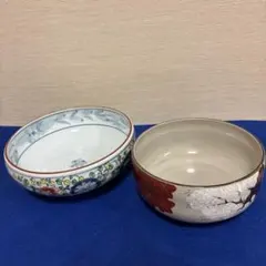 花柄陶器丼 中サイズ 2個セット　タチキチ　有田焼