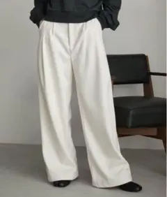 Aunt Marie's ウールライクツータックスラックスパンツ