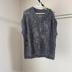 CLEL ニットベスト グレー XS