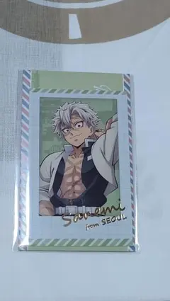 鬼滅の刃　不死川実弥　チェキ風ブロマイド　箔押し 箔押し】鬼滅の刃 柱カフェ 不死川実弥 チェキ風ブロマイド