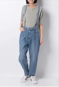 LEE×earth サスペンダー付 デニム アースミュージックアンドエコロジー