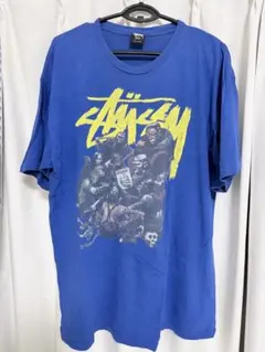 Stussy クリーピーコラボ Tシャツ Lサイズ 青