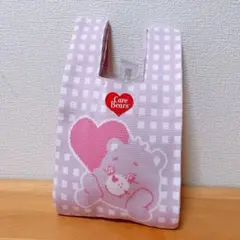 ケアベア　ニット　トートバッグ　プライズ　パープル単品　ラウンドワン限定