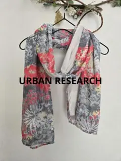 URBAN RESEARCH　ボタニカル柄 大判ストール ショール　薄手のサムネイル
