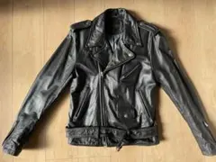 ブラック ダブルライダースジャケット