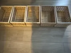 無印良品　ラタンバスケット　5個セット