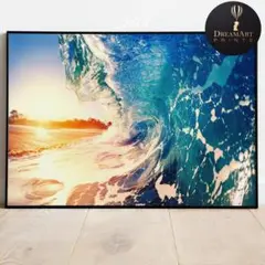 ンテリアポスター 波景サンセット ハワイアンビーチ 癒しの海 自然アート風
