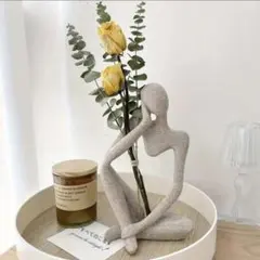 [新品・未使用] モダンアートオブジェ 考える人 韓国インテリア 韓国雑貨