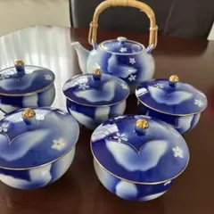 蓋付き湯飲みと急須セット