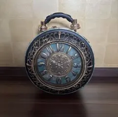 新品 スチームパンク 時計バッグ 2way ヴィンテージ 電池可動 茶 