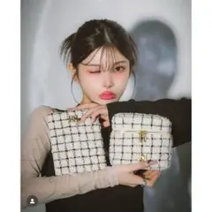 ダーリッチ Darich DDチェックツイードミラー＆ポーチ Darich - 新品未開封 ダーリッチ ノベルティ DDチェックツイード