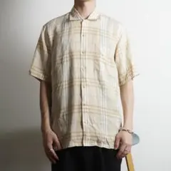 BURBERRY LONDON チェック柄半袖シャツ ベージュ/AZ44