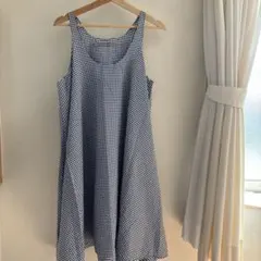 ヴェリテクール　ギンガムチェック　チュニック　ワンピースノースリーブのサムネイル