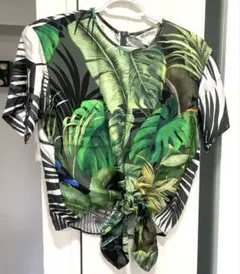 【MaxMara】イタリア製ボタニカル柄シルクブラウスのサムネイル