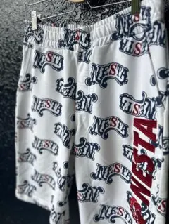 NESTA BRAND 総柄 ロゴプリント ハーフパンツ ホワイト