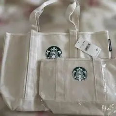 新品　スターバックス　キャンバストートバッグ&ランチバッグセットのサムネイル