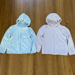 UNIQLO 　姉妹　エアリズムUVカットメッシュパーカー