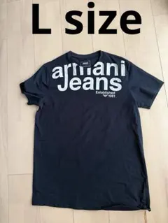 【ARMANI JEANS】　ネイビーTシャツ　L sizeのサムネイル
