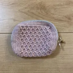 ニットポーチ ピンク