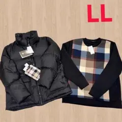 2025福袋 ブラックレーベルクレストブリッジ ダウンジャケットなど３点 LL黒