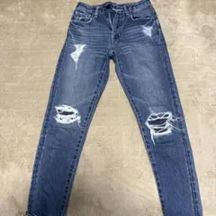 riendaダメージデザイン スリムフィット ジーンズ