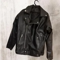 ブラック ダブルライダースジャケット黒L未使用
