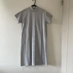 無印良品　半袖シャツワンピース　グレー　S