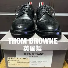 THOM BROWNE トム ブラウン ウイングチップ　ドレスシューズ　英国製のサムネイル