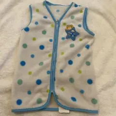 スリーパー　水玉模様　青色 90cm 着る毛布
