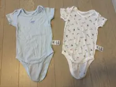 TOPVALU ベビー肌着 2点セット 水色・白