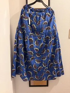 新品 アフリカン柄 ロングスカート ブルー ラグナムーンのサムネイル